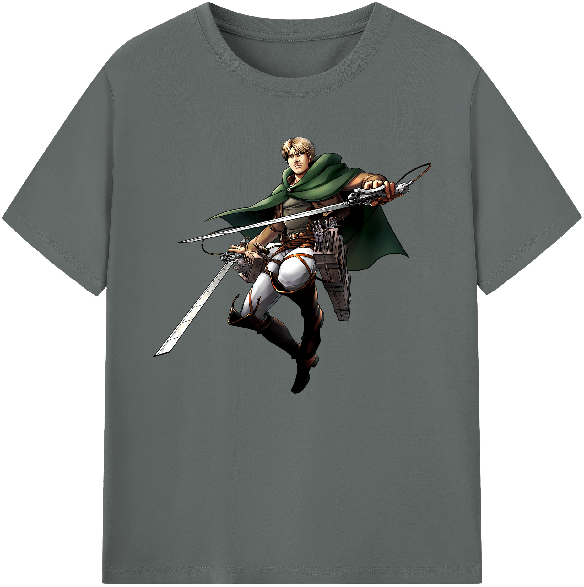 （画像用） 進撃の巨人 Attack on Titan 綿100％ メンズ半袖Tシャツ｜肌触りやわらか＆通気性